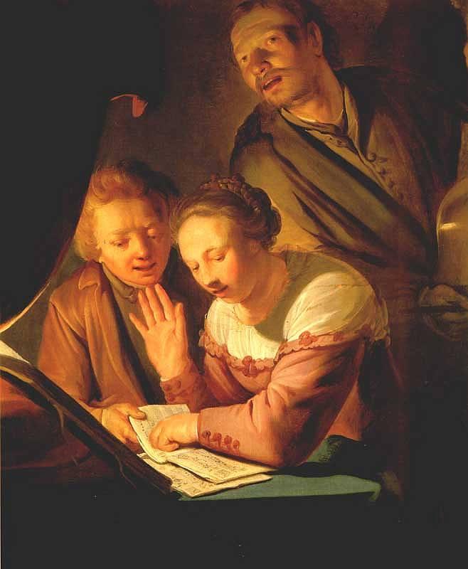 GREBBER, Pieter de Musical Trio dfh Sweden oil painting art